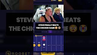 STEVE FINALLY BEATS THE CHICKEN GAME  #casino #slots #roulette