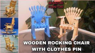 MAKING WOODEN CHAIR WITH CLOTHS PIN || REALISTIC MINIATURE CHAIR || FOR MODEL MAKING