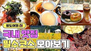 국내 맛집 필수코스 모아보기 | 파도파도 팔도여행