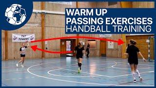 Passübung mit 2 Bällen bei der Erwärmung für Handball Training - WANG Pejovic | Handball inspires