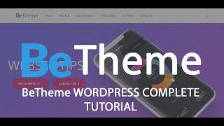 BeTheme WORDPRESS  COMPLETE TUTORIAL 2018