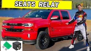 CHEVROLET SILVERADO POWER SEATS RELAY LOCATION REPLACEMENT 2014 2015 2016 2017 2018 2019