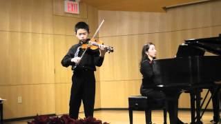 Eric Xu, violin, Gigue from the Sonata in D minor, 2015 Christmas Concert