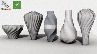 Grasshopper Tutorial for Beginners | Vase Design | Rhino