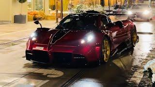 Pagani Huayra Imola 1/5 cruising at night in Warsaw