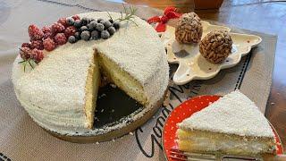 Torte  e bardhe me tre veze  per festat e fundvitit!Easy cake recipe!!Kolay  pastasi tarifi!!