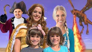 MAGIC PLAY TIME with Elsa, Belle, Kate & Lilly in Fairytale Land! Escape the Dragon 