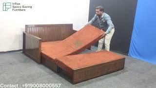 wooden sofa cum bed Deluxe  model