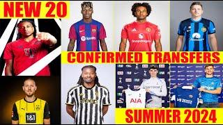 20 BEST CONFIRMED TRANSFERS IN SUMMER 2024 Thuram,Olise,Zirkzee,Nico Williams,Zielinski ...