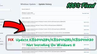 Fix Update KB5044284/KB5044285/KB5044030 Not Installing On Windows 11