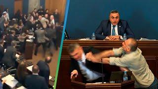 Почему подрались депутаты в парламенте Грузии?