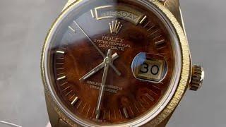 Rolex Day Date Burled Walnut Dial and Bark Finish 18078 Rolex Watch Review