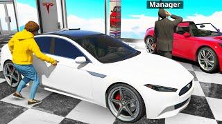 Stealing EVERY TESLA From The Showroom In GTA 5 RP!