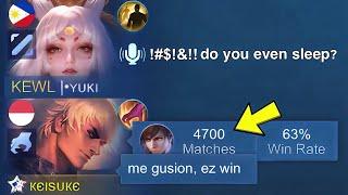 I SHOW MY 4,700 MATCHES GUSION IN RANK AND THIS HAPPENED!! ( their reactions)