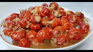 家常菜【蒜香小龙虾尾】【Garlic Crayfish】家常蒜蓉龙虾尾，口味独特蒜香浓郁