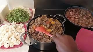 10 MINS MEALSHOW TO PREPARE DELICIOUS GIZZARD VEGETABLES  TASTY CAULIFLOWER,LEEK,GREEN PEAS 