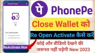 how to Close Wallet  ReActivate PhonePe 2024 Open | PhonePe बंद वॉलेट को चालू कैसे करें | 2024 New