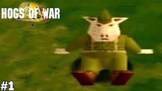 Hogs Of War Gameplay (PS1) Part 1 - Big Sausage Squad & Boot Camp