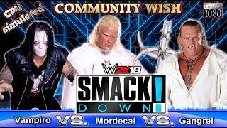 WWE2K GAMEPLAY: Mordecai VS. Vampiro VS. Gangrel | Community Wish Match