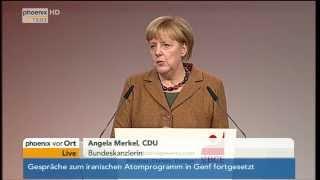 Angela Merkel beim Gewerkschaftskongress der IG BCE in Hannover am 16.10.2013