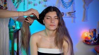 ASMR Persona Reale MASSAGGIO Collo Spalle | Brushing Hair | PULIZIA ENERGETICA e REIKI