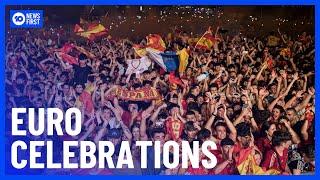 Spain Celebrates Euros Win Leaving English Fans Devastated | 10 News First