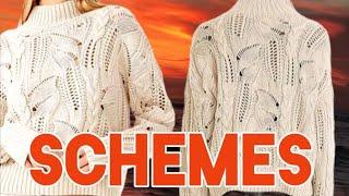 Схемы классных свитеров. Patterns for cool sweaters.