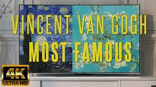 VAN GOGH's 15 MOST FAMOUS PAINTINGS | 4K ART SCREENSAVER | BEAUTIFUL VINTAGE FULLSCREEN SLIDESHOW