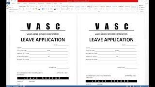How To Make Leave Application on MS Word hindi
