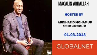 Macalin Abdallah with Abdihafid Mohamud, Senior Journalist at Universal TV on 01-03-2018.