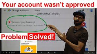 Your account wasn't approved AdSense || Google AdSense Approval
