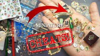 MINI CHEATS to Use for Dollhouse / Diorama || Tips & Tricks || EASY #miniaturetips #miniaturetricks
