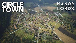 CIRCLE Town 0-500 Villagers Timelapse - Manor Lords Build