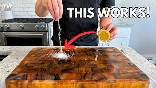 The Best Way to Clean Your Wood Cutting Board!