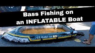 Castaic Lagoon Bass Fishing on the Intex Seahawk 4 With Minn Kota Trolling Motor