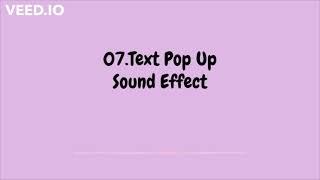 Text Pop Up Sound Effect