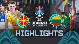 North Macedonia  vs Lithuania  | Highlights | FIBA EuroBasket 2025 Qualifiers