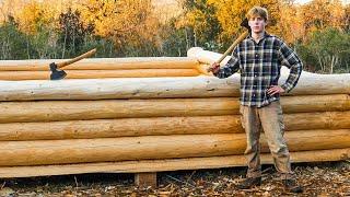 I'm Building My First LOG CABIN With No Experience & Building a New Small Cabin | EP 9