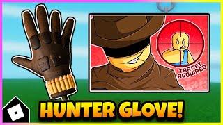 How to get HUNTER GLOVE + SHOWCASE in SLAP BATTLES! (Bounty Claimed Badge) [ROBLOX]