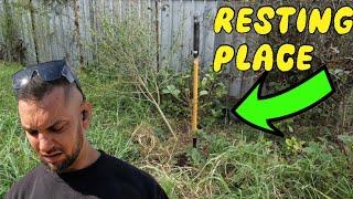 Discovering a hidden grave while mowing this overgrown backyard