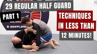 29 Regular Half Guard Techniques In Less Than 12 Minutes (Part 1) by Jason Scully