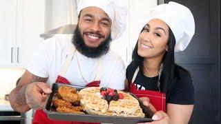 COOKING WITH THE ROYAL FAMILY | CHICKEN & WAFFLES