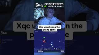 Xqc wins big on the plane game  #stake