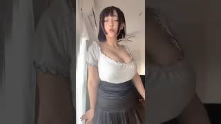 A beautiful Asian Woman make a Tiktok Content || Asian Girls #sexy #javanese #shorts