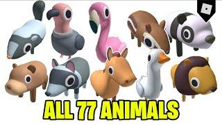 ALL 77 ANIMALS  in FIND THE ANIMALS || Roblox