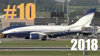 TOP-10 airplanes 2018 by ZurichAirportSpotter | 4K