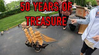 50 YEARS OF TREASURE WAS SITTING IN THE DRIVEWAY AT THIS GARAGE SALE! #ebay #reseller #garagesale