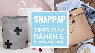 SnapPap verarbeiten |  Nähen, plotten, besticken, individualisieren | Tipps