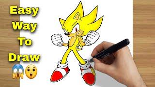 How To Draw Super Sonic | Drawing Tutorial