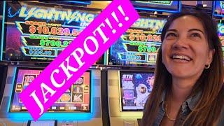 EPIC BONUS LINE HITS!!!  #slots #jackpot #handpay #winner #lightninglink